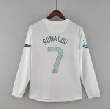 2012/13 Portugal Away White Retro Long Sleeve Soccer jersey