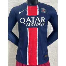 [PLAYER] 2024/25 PSG Home Blue Player Long Sleeve Soccer jersey