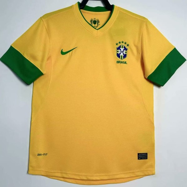 2012/13 Brazil Home Yellow Retro Soccer jersey
