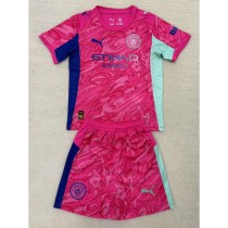 2025/26 Man City GKE Red Fans Kids Soccer jersey