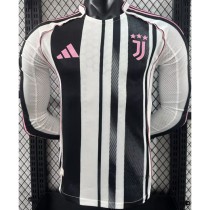 [PLAYER] 2025/26 JUV Home White Player Long Sleeve Soccer jersey