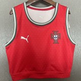 2025 Portugal Red Yoga Vest Training Shirts