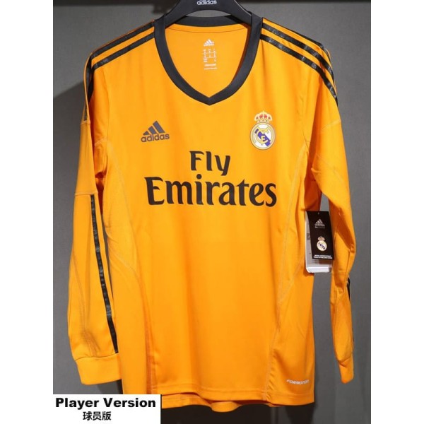 [PLAYER] 2013/14 R MAD 3RD Retro Player Long Sleeve Soccer jersey