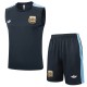 2025 Argentina Dark gray Training Shorts Suit