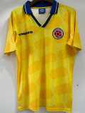 1994 Colombia Home Yellow Retro Soccer jersey