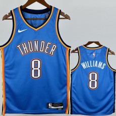 2022/23 THUNDER WILLIAMS #8 Top Quality Hot Pressing Blue NBA Jerseys