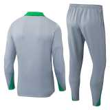 2025 Nigeria Gray Half Pull Tracksuit