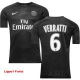2017/18 PSG 3RD Black Retro Long Sleeve Soccer jersey