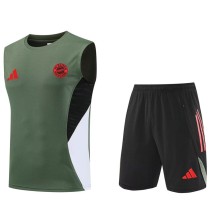 2025/26 Bayern Army green Tank top Training Shorts Suit