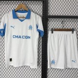 2025/26 Marseille Home Fans Kids Soccer jersey