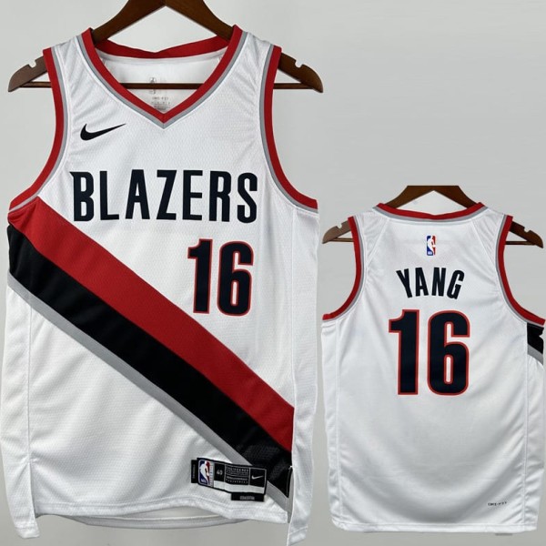 2022/23 TRAIL BLAZERS YANG #16 Top Quality Hot Pressing White NBA Jerseys
