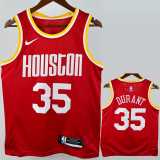 2025/26 ROCKETS DURANT #35 Retro Top Quality Hot Pressing Red NBA Jerseys