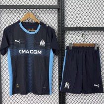 2025/26 Marseille Away Fans Kids Soccer jersey