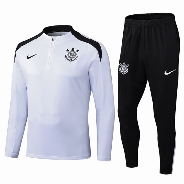 2025/26 Corinthians White Half Pull Tracksuit