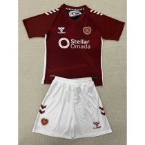2025/26 Hearts of Midlothian Home Crimson Fans Kids Soccer jersey