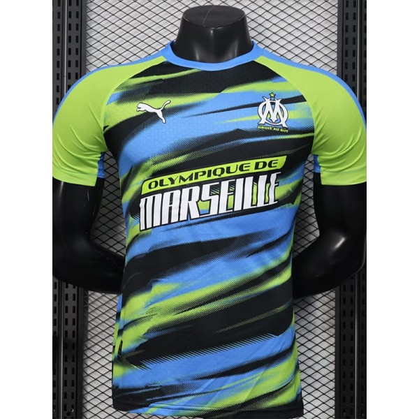 2025/26 Marseille Green Blue Player Training Shirts