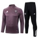 2025/26 Man Utd Chocolate Half Pull Tracksuit