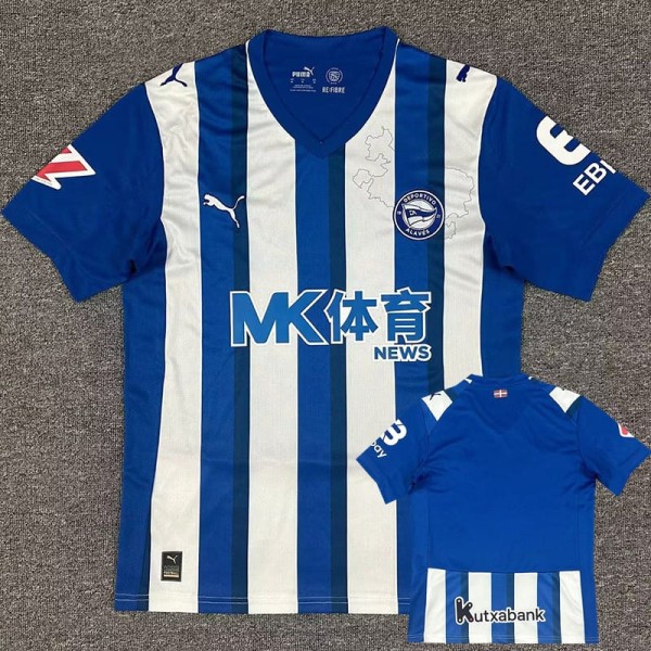 2025/26 Alaves Home Blue Fans Soccer jersey