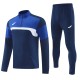 2025 Dark Blue Half Pull Tracksuit