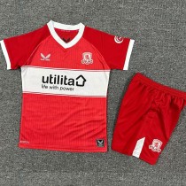 2025/26 Middlesbrough Home Red Fans Kids Soccer jersey