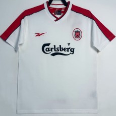 1998/99 LIV Away White Retro Soccer jersey