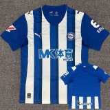 2025/26 Alaves Home Blue Fans Soccer jersey
