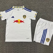 2025/26 Leeds United Home White Fans Kids Soccer jersey