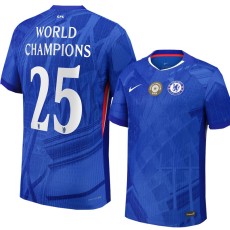 2025/26 CHE HomeA Blue World Champions #25 Fans Soccer jersey