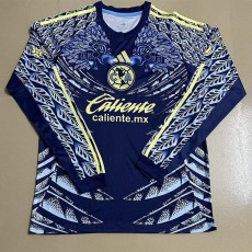 2025/26 Club America Away Blue Fans Long Sleeve Soccer jersey