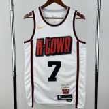 2024/25 ROCKETS DURANT #7 White NBA Jerseys