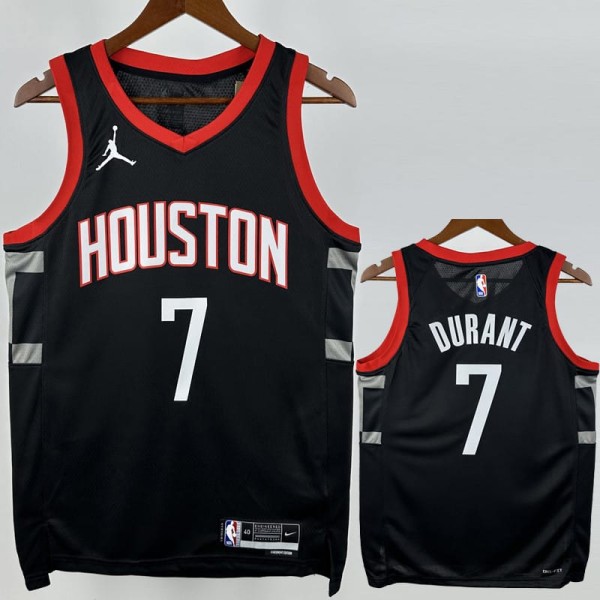 2023/24 ROCKETS DURANT #7 Black NBA Jerseys