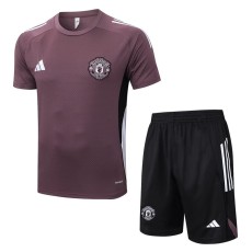 2025/26 Man Utd Chocolate Training Shorts Suit