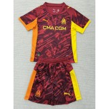 2025/26 Marseille GKE Crimson Fans Kids Soccer jersey