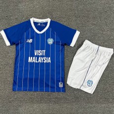 2025/26 Cardiff City Home Blue Fans Kids Soccer jersey