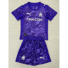 2025/26 Marseille GKP Purple Fans Kids Soccer jersey