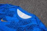 2025 France Blue Training Shorts Suit