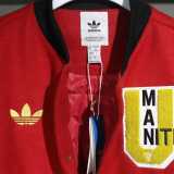2025/26 Man Utd Cotton Baseball Red Hoodie Jacket