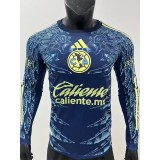 [PLAYER] 2025/26 Club America Away Dark Blue Player Long Sleeve Soccer jersey