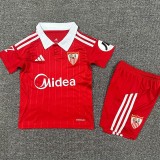 2025/26 Sevilla Away Red Fans Kids Soccer jersey