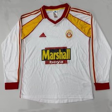 1999/00 Galatasaray SK Away White Retro Long Sleeve Soccer jersey