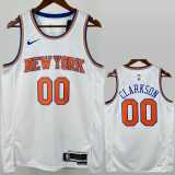 2022/23 KNICKS CLARKSON #00 White NBA Jerseys