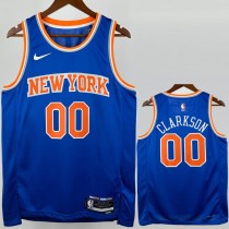 2022/23 KNICKS CLARKSON #00 Blue NBA Jerseys