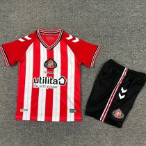 2025/26 Sunderland Home Red Fans Kids Soccer jersey