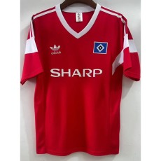 1988 Hamburger SV Away Red Retro Soccer jersey
