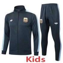 2025 Argentina Dark Blue Kids Tracksuit