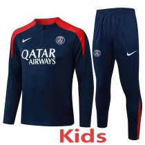 2025/26 PSG Dark Blue Kids Half Pull Tracksuit