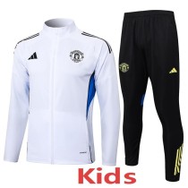2025/26 Man Utd White Kids Tracksuit