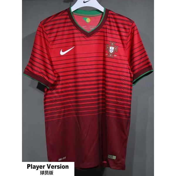[PLAYER] 2014 Portugal Home Red Retro Player Soccer jersey