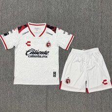 2025/26 Tijuana Away White Fans Kids Soccer jersey