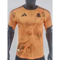 [PLAYER] 2025/26 Roma Away Orange Player Soccer jersey